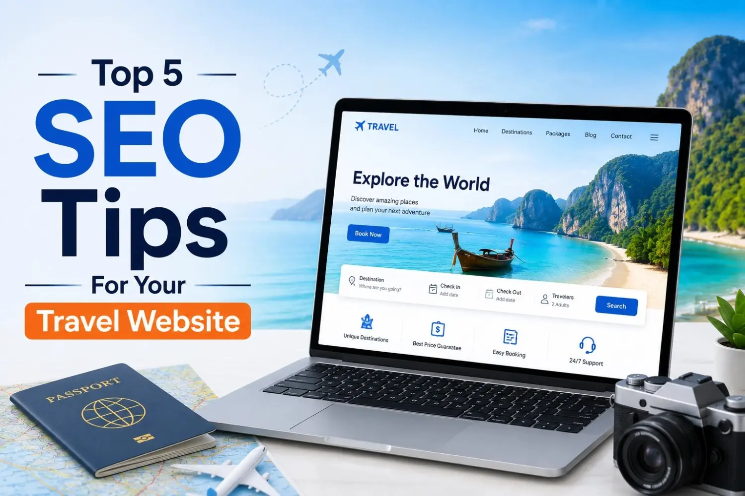 top 5 seo tips for travel website