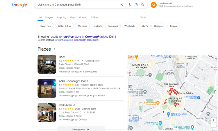 Local seo example