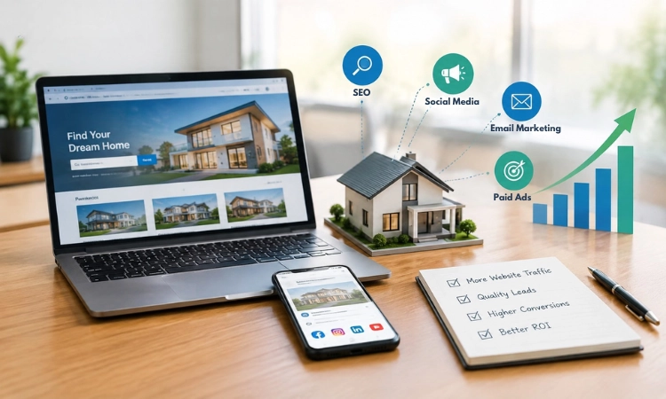 how digital marketing boosts real estate leads
